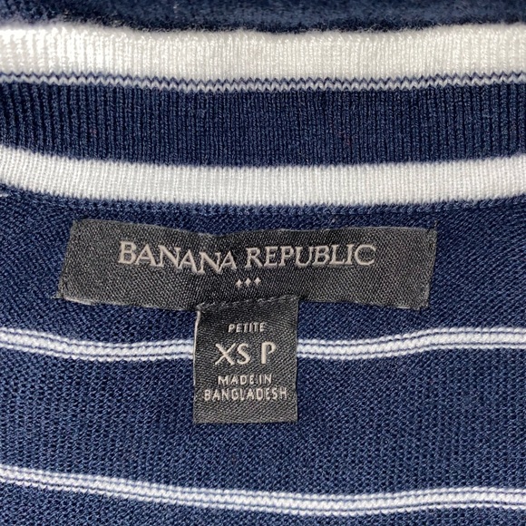 Banana Republic PetiteXS Blue and White Stripe Long Sleeve Sweater - Picture 8 of 8